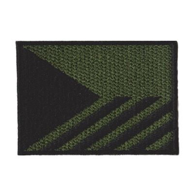 Écusson DRAPEAU DE LA RÉPUBLIQUE TCHÈQUE BANDES obliques velcro 7,5 x 5,5 cm VERT