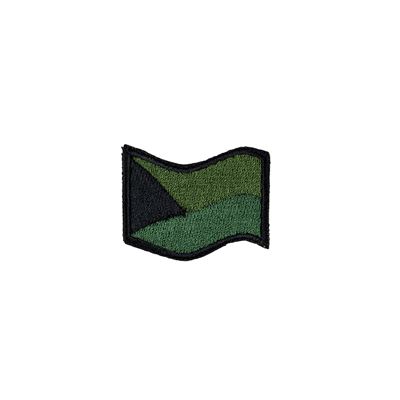 Écusson drapeau tchèque flottant VERT (44 mm)