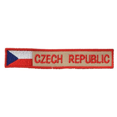 Écusson CZECH REPUBLIC AVEC DRAPEAU - COULEUR
