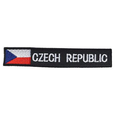 Écusson CZECH REPUBLIC AVEC DRAPEAU - NOIR
