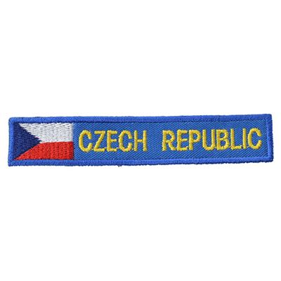 Écusson CZECH REPUBLIC AVEC DRAPEAU - BLEU