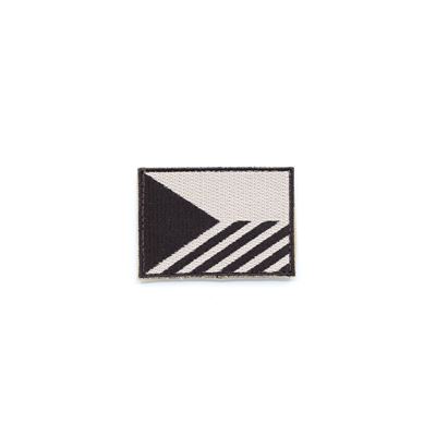 Écusson DRAPEAU DE LA RÉPUBLIQUE TCHÈQUE rayures obliques velcro 7,5 x 5,5 cm DESERT