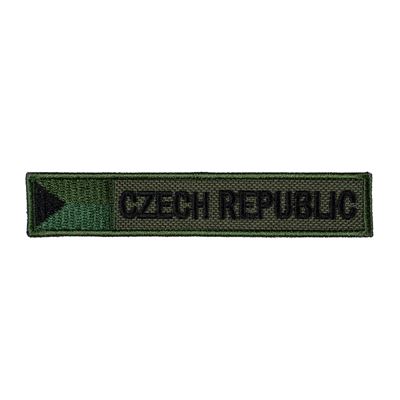 Écusson CZECH REPUBLIC AVEC DRAPEAU - VERT