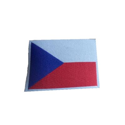 Écusson tissé drapeau tchèque grand format 80 x 60 mm COULEUR
