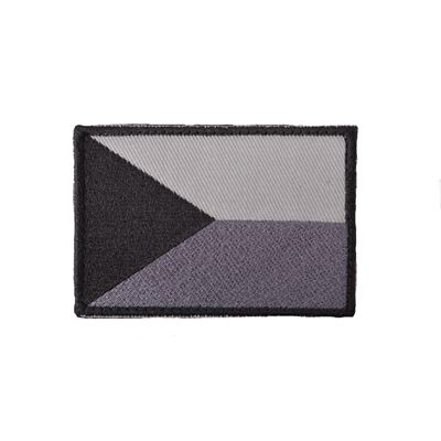 Écusson DRAPEAU DE LA RÉPUBLIQUE TCHÈQUE velcro 7,5 x 5,5 cm GRIS