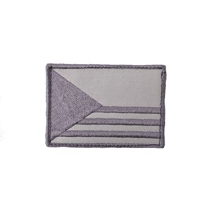 Écusson DRAPEAU DE LA RÉPUBLIQUE TCHÈQUE RAYURES 7,5 x 5,5 cm velcro GRIS