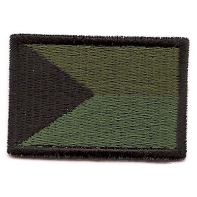 Écusson drapeau tchèque grand VERT (65 mm)