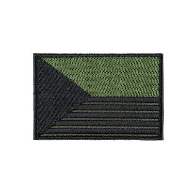 Écusson DRAPEAU DE LA RÉPUBLIQUE TCHÈQUE BANDES horizontales velcro 7,5 x 5,5 cm VERT