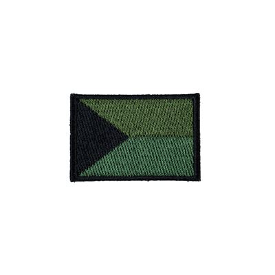 Écusson drapeau tchèque velcro moyen VERT (56 mm)