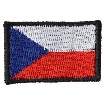 Écusson petit drapeau tchèque COULEUR (40 mm) VELCRO