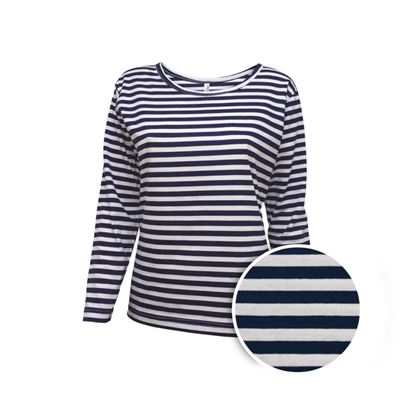 T-shirt marin à manches longues pour femmes