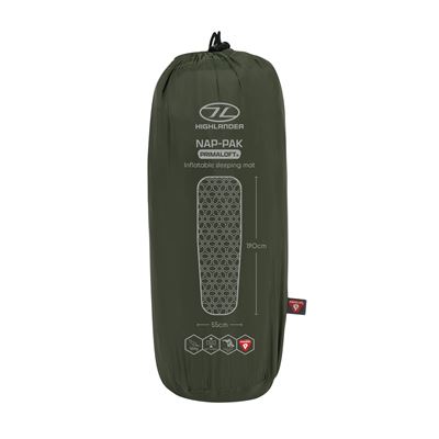 Matelas gonflable NAP-PAK PRIMALOFT VERT HIGHLANDER AIR072-OG 6