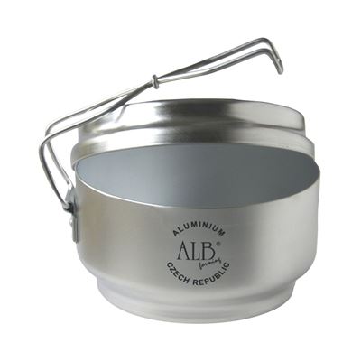 Gamelle en aluminium en deux parties (décapée)