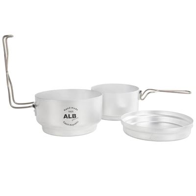 Gamelle en aluminium trois pièces (décapée)