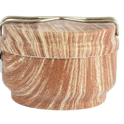 Gamelle en aluminium trois pièces en téflon PTFE WOOD