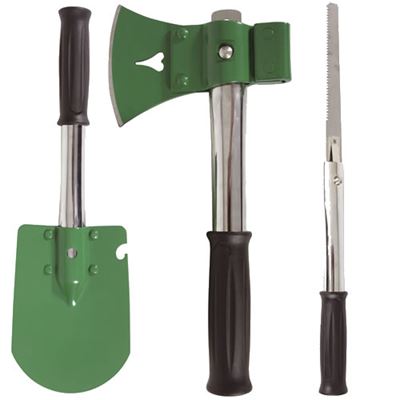 Hache, scie et pioche 3 en 1