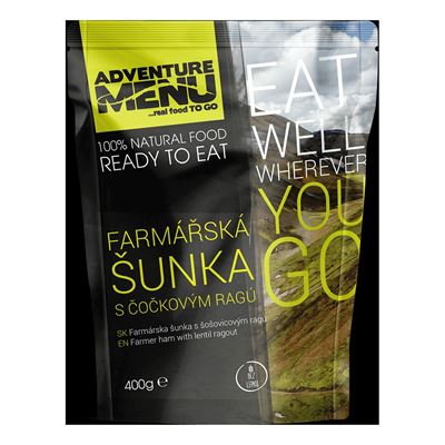 Jambon fermier avec ragoût de lentilles - ADM plat cuisiné stérilisé