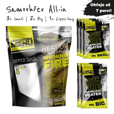 Autochauffant ALL IN (3x30 g + 2x60 g + sachet à fermeture zip) - ADM