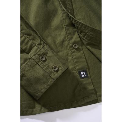 Chemise en FLANELLE à manches longues VERTE BRANDIT 4030-1 4