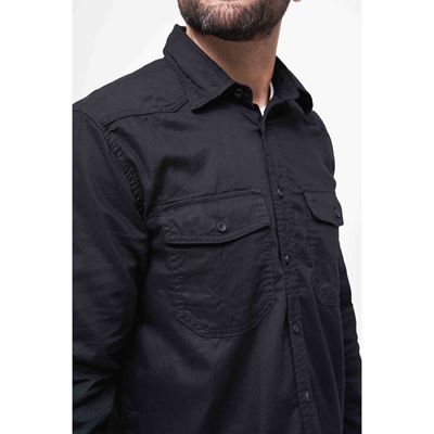 Chemise en FLANELLE à manches longues NOIRE BRANDIT 4030-2 3