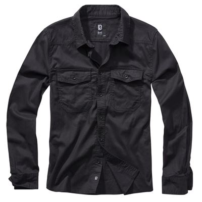 Chemise en FLANELLE à manches longues NOIRE