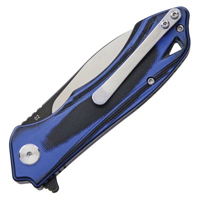 Couteau pliant BELUGA lame lisse BLEU/NOIR BESTECH KNIVES BG11G-1 2