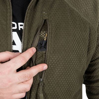 Sweat-shirt fonctionnel en polaire ALPHA TACTICAL VERT Helikon-Tex® BL-ALT-FG-02 4