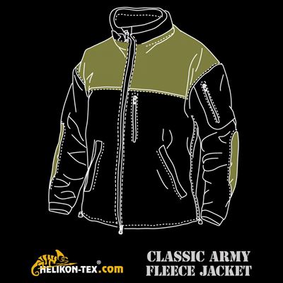 Veste CLASSIC ARMY polaire VERT-NOIR Helikon-Tex® BL-CAF-FL-16 2