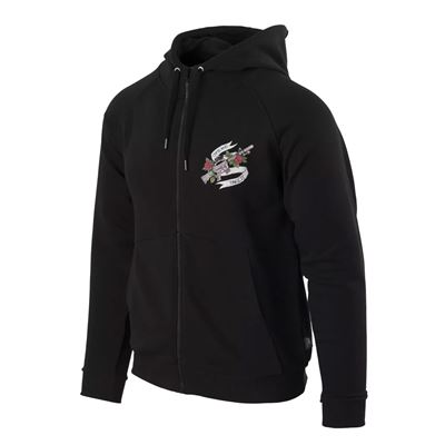 Sweat-shirt COME AND TAKE IT avec fermeture éclair et capuche NOIR