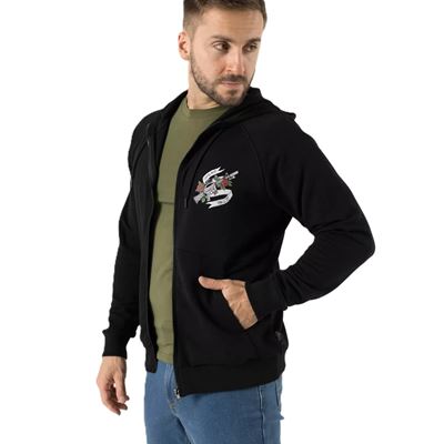 Sweat-shirt COME AND TAKE IT avec fermeture éclair et capuche NOIR Helikon-Tex® BL-CTT-CB-01 6