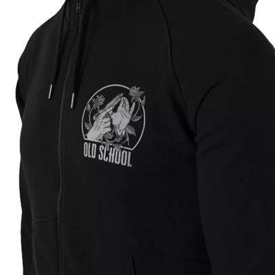 Sweat-shirt OLD SCHOOL avec fermeture éclair et capuche NOIR Helikon-Tex® BL-ODS-CB-01 3