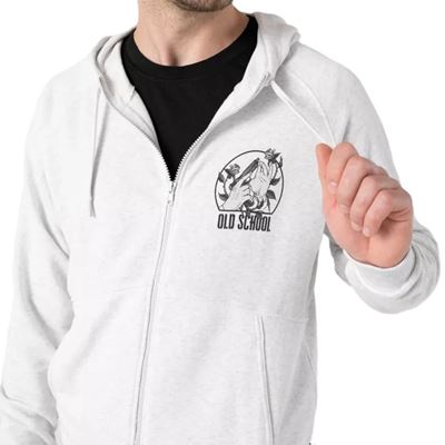 Sweat-shirt OLD SCHOOL avec fermeture éclair et capuche GRIS CLAIR MELANGÉ Helikon-Tex® BL-ODS-CB-2G 5