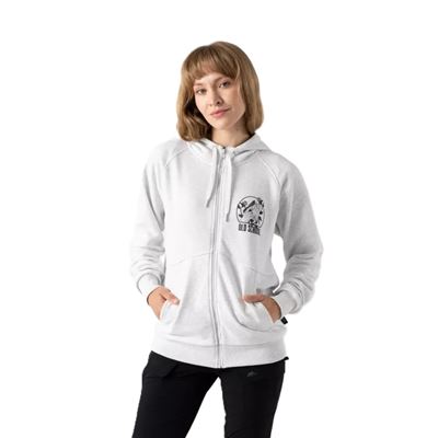 Sweat-shirt OLD SCHOOL avec fermeture éclair et capuche GRIS CLAIR MELANGÉ Helikon-Tex® BL-ODS-CB-2G 4