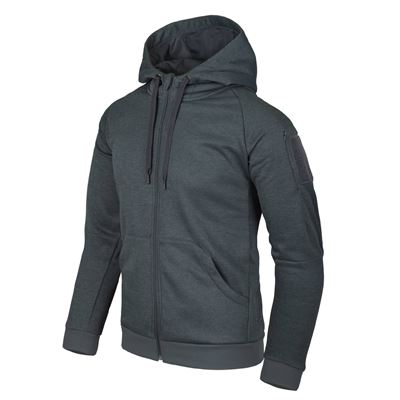 Sweat-shirt URBAN TACTICAL HOODIE NOIR/GRIS MELANGÉ