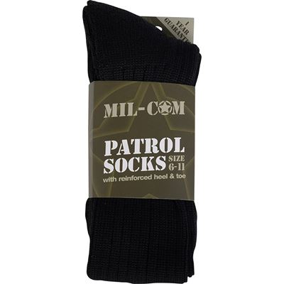 Chaussettes PATROL NOIRES taille 6-11 MIL-COM MSOPATBLK 2