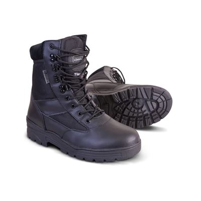 Bottes hautes PATROL cuir/nylon NOIR