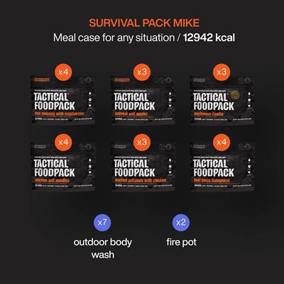 Nourriture déshydratée 21 portions SURVIVAL PACK MIKE TACTICAL FOODPACK C0020 5