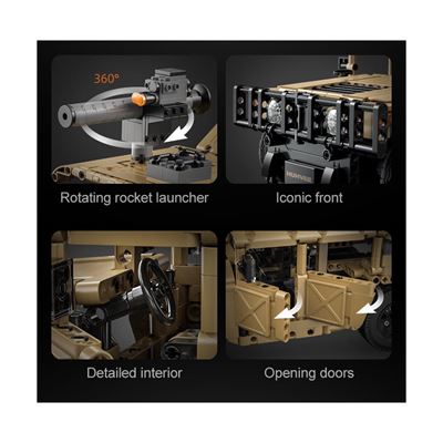 Kit de construction HUMVEE avec télécommande - 628 pièces  C51202W 2