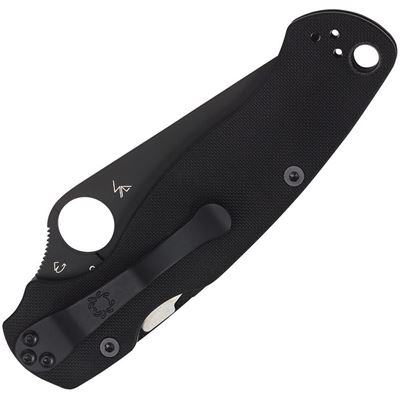Couteau pliant PARA MILITARY™ 2 lame lisse NOIR Spyderco C81GPBK2 2