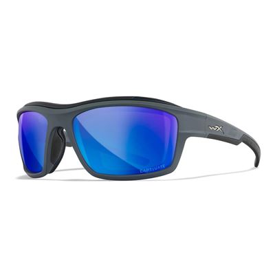 Lunettes de tir WX OZONE CAPTIVATE™ Monture GRISE Verres POLARISÉS bleus