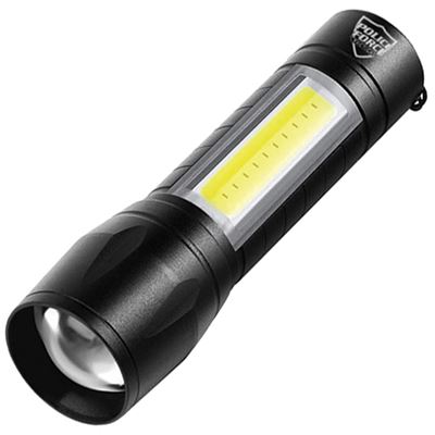 Lampe torche XPE/COB mini NOIRE