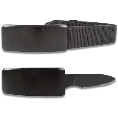 Ceinture tactique DAN VALOIS avec couteau dans la boucle NOIR