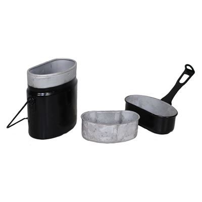 Vaisselle SUISSE 3 pièces NOIR utilisé Armée suisse CGC110 2