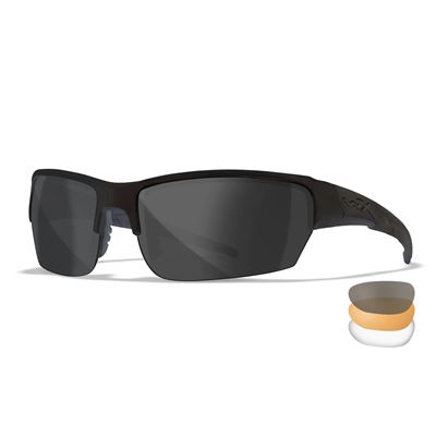 Lunettes de tir WX SAINT, lot de 3 verres, monture NOIRE