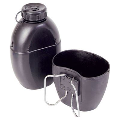 Bouteille de campagne NATO (58) britannique en plastique avec bec verseur NOIR