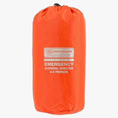 Tente de secours SURVIVAL pour 4-5 personnes, instructions incluses HIGHLANDER CS065-OE 2