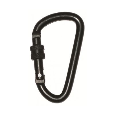 Mousqueton avec verrouillage 2 pièces 65 mm NOIR