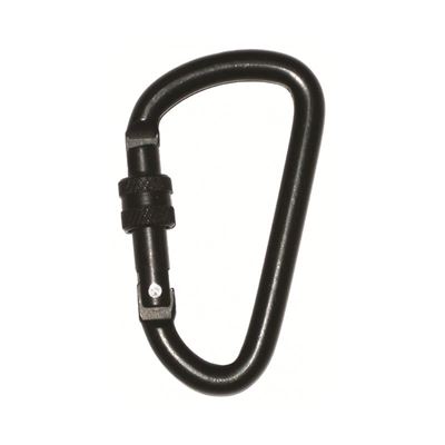 Mousqueton avec verrouillage 2 pièces 75 mm NOIR