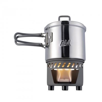 Réchaud à alcool à brûler avec récipient SET