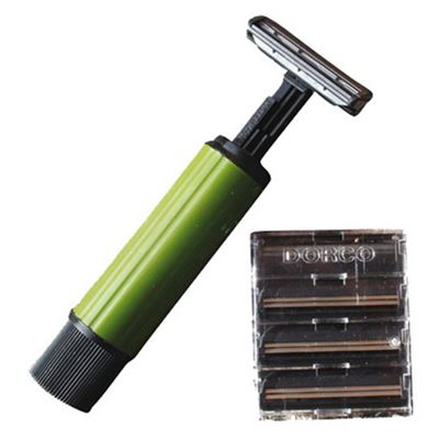 Rasoir pliable 1 + 4 lames de rechange